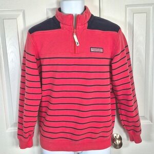 Vineyard Vines Martha's Vineyard‎ shep shirt quarter zip pink blue mens XS